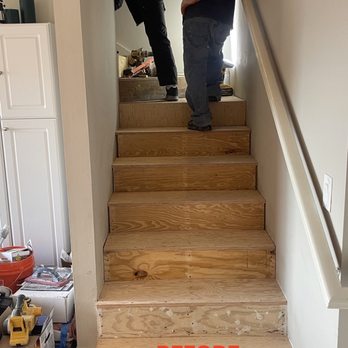 TJ General Construction - Staircase during rebuilding phase. - General Contractors Near Me TJ General Construction - Staircase during rebuilding phase. - General Contractors Near Me