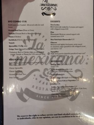 Menu photo 7 La Mexicana Houston, TX Menu photo 7 La Mexicana Houston, TX