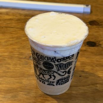 Colectivo Coffee Lakefront - Salted Caramel Latte with coconut cold foam - Coffee & Tea Near Me - Milwaukee, Wisconsin