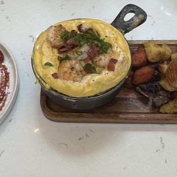 Sweet Maple  - Coconut Moffle with Brie & Savory Soufflegg Skillet - New American Near Me - Walnut Creek, California