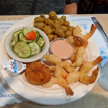 O'Steen's Restaurant - fried shrimp with fried okra - Seafood Near Me - Saint Augustine, Florida O'Steen's Restaurant - fried shrimp with fried okra - Seafood Near Me - Saint Augustine, Florida