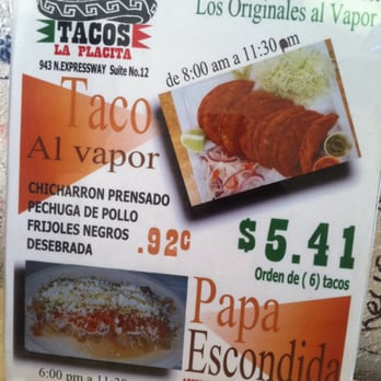 La Papa Escondida - a menu for a taco - Mexican Near Me - Brownsville, Texas