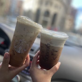 Starbucks - Iced toasted vanilla oat milk (replaced with almond milk) shaken espresso - Coffee & Tea Near Me - Providence, Rhode Island Starbucks - Iced toasted vanilla oat milk (replaced with almond milk) shaken espresso - Coffee & Tea Near Me - Providence, Rhode Island