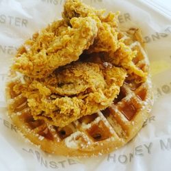 Honey Monster Fried Chicken & Ramen - Crispy Chicken & Waffle