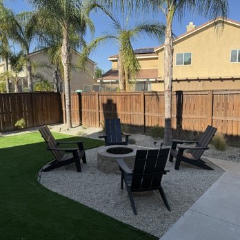Newline Concrete & Pavers - Fire pit area, turf and plants after - Masonry/Concrete Near Me Newline Concrete & Pavers - Fire pit area, turf and plants after - Masonry/Concrete Near Me