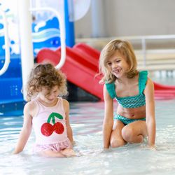 Apex Centre - Young girls enjoying the water in the indoor leisure pool.