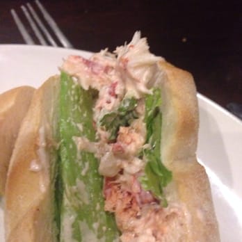 Oyster Bar - Close up of my half eaten Lobster Roll. - Seafood Near Me - Sparks, Nevada