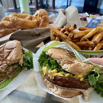 BurgerFi - VEGAN BEYOND BURGER, CAJUN FRIES, ONION RINGS, AND THE BURGERFI CHEESEBURGER - Burgers Near Me - Hallandale, Florida