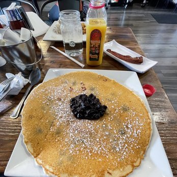 Oy! - The "small" Wild Blueberry Pancake - Breakfast & Brunch Near Me - Buford, Georgia Oy! - The "small" Wild Blueberry Pancake - Breakfast & Brunch Near Me - Buford, Georgia