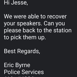 Ingleside Police Station - Thank you to the Ingleside Police Department for recovering my speakers.