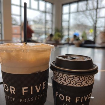 For Five Coffee Roasters - two cups of coffee - Coffee & Tea Near Me - Garden City, New York For Five Coffee Roasters - two cups of coffee - Coffee & Tea Near Me - Garden City, New York