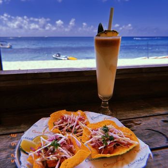 Coccoloba - Shrimp Tostadas and a Pina Colada (that as my wife discovered can indeed come with an extra shot of rum!). - Bars Near Me - Kimpton, HRT