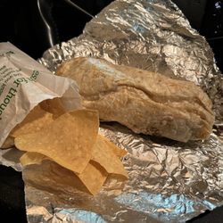 Baja Fresh - Chicken Burrito Ultimo with complimentary chips