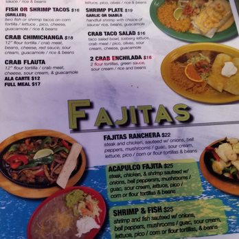Acapulco - Menus - Mexican Near Me - Waipahu, Hawaii