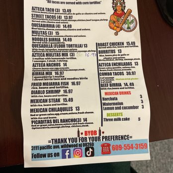 Taqueria El Azteca - Menu - Mexican Near Me - Wildwood, New Jersey Taqueria El Azteca - Menu - Mexican Near Me - Wildwood, New Jersey