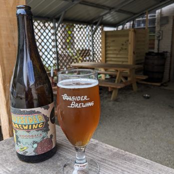 Outsider Brewing - a glass of beer and a bottle of beer - Brewpubs Near Me - Asheville, North Carolina