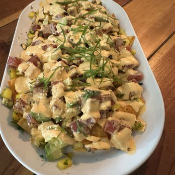 Steins Beer Garden & Restaurant - Ahi Tuna Nachos - New American Near Me - Mountain View, California Steins Beer Garden & Restaurant - Ahi Tuna Nachos - New American Near Me - Mountain View, California