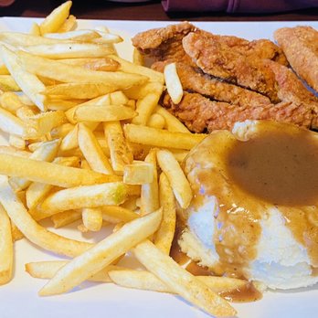 Village Inn - Chicken tenders plate. Tenders a little over cooked but not bad. - Breakfast & Brunch Near Me - Albuquerque, New Mexico