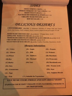 Menu photo 3 The Parnell Heritage Bar & Grill Dublin, D Menu photo 3 The Parnell Heritage Bar & Grill Dublin, D