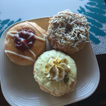 Mojo Donuts - Coconut, guava and cream, and lemon pistachio. Superb! - Donuts Near Me - Pembroke Pines, Florida Mojo Donuts - Coconut, guava and cream, and lemon pistachio. Superb! - Donuts Near Me - Pembroke Pines, Florida