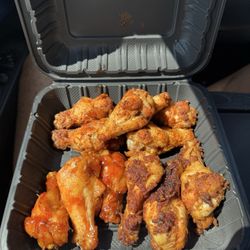 Pennsylvania Dutch Market - Assorted wings 12 ct (honey bbq - seasoned - Cajun - old bay) $22.77 Rating: Cajun & old bay were good and other 2 were decent