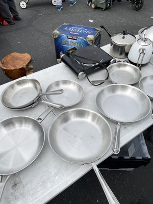 Photo of Laney College Flea Market - Oakland, CA, US. All Clad pans