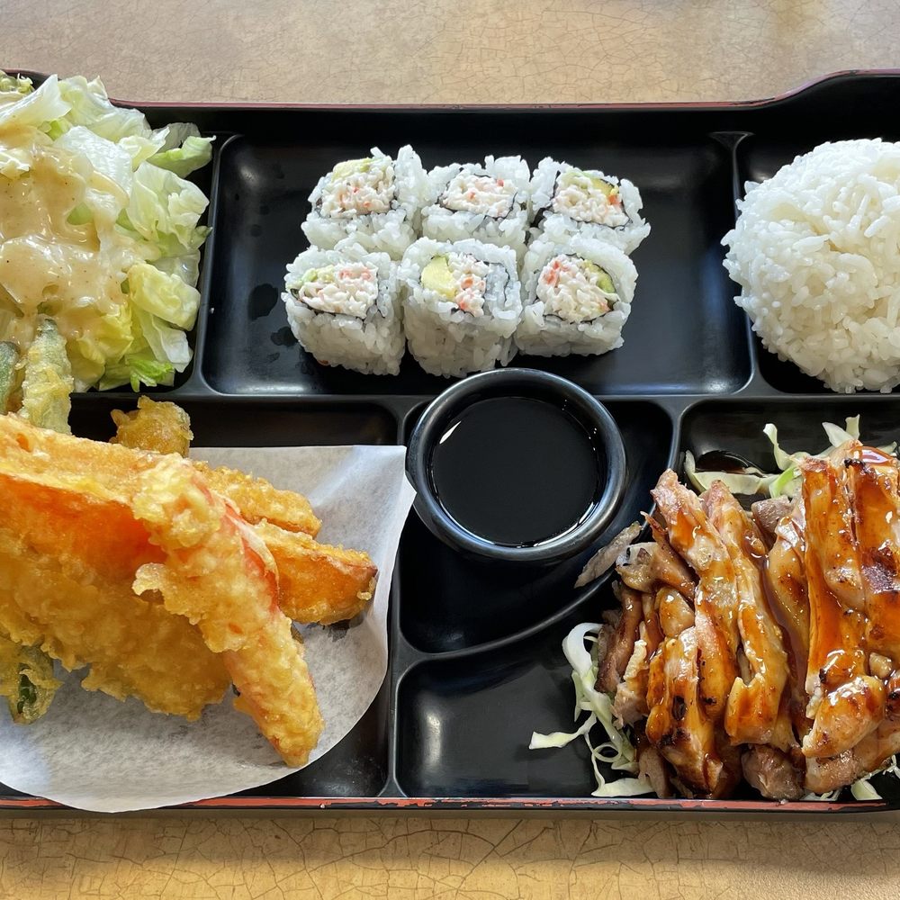 BullsHead Express - 3 Item Bento Box ($23.95 + $3 for Tempura) - Burgers Near Me - Burlingame, California