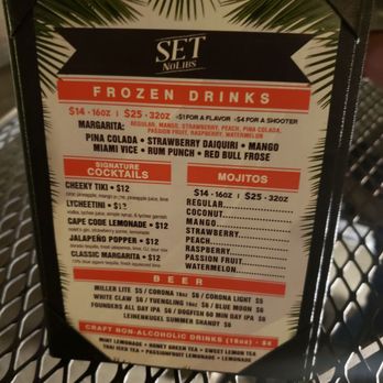 SET NoLibs - Drinks menu - Tacos Near Me - Philadelphia, Pennsylvania