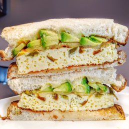 Farmer's omelette sandwich
