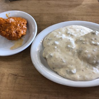 Maple Street Biscuit Company - Riverview - Biscuits & gravy w/ a side of buffalo chicken - Breakfast & Brunch Near Me - Riverview, Florida