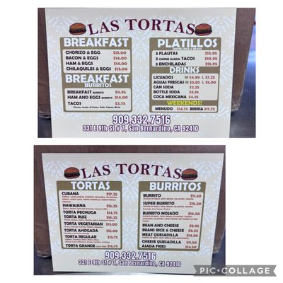Menu photo 4 Las Tortas San Bernardino, CA