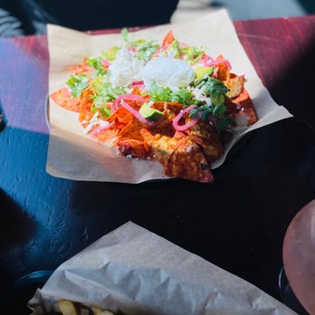 Pub 70 - Chilaquiles Nachos - super tasty and fresh tasting. Plenty of food for 2 people. - Pubs Near Me - Seattle, Washington