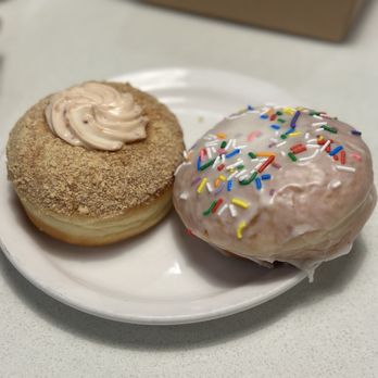 White Lily Diner - Raspberry cheesecake and vanilla sprinkle donuts - Breakfast & Brunch Near Me - Toronto, Ontario