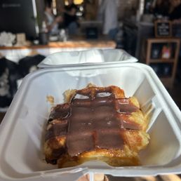 Tahini chocolate waffle