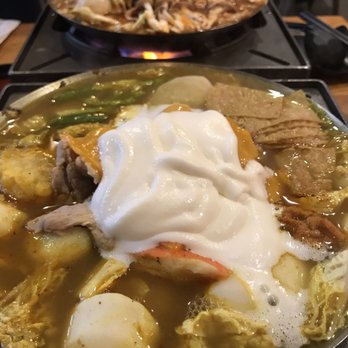 Boiling Point - #8 Taiwanese Spicy (top) $18.06 & #6 milk cream curry with cheddar cheese (bottom). $19.06 - Taiwanese Near Me - Pasadena, California