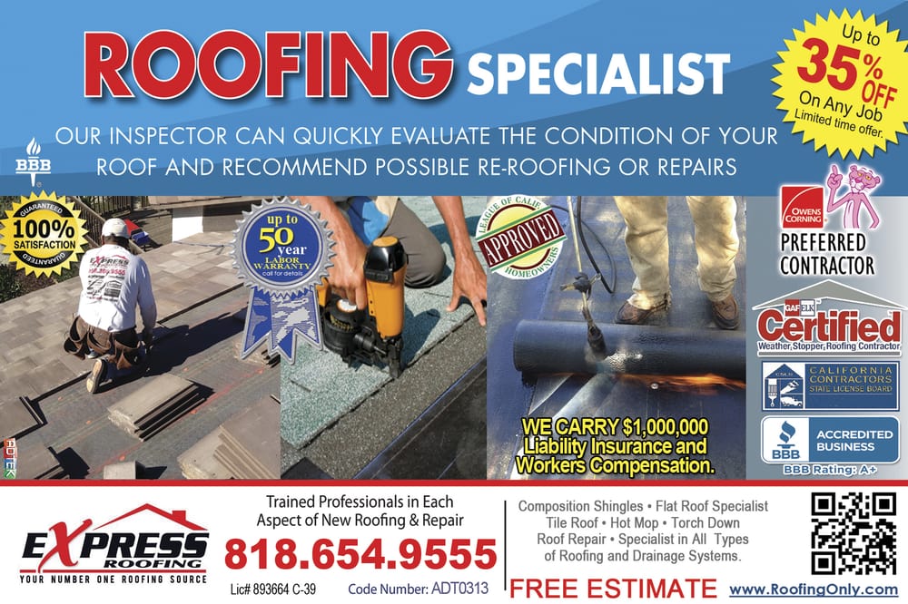 Slide of Express Roofing