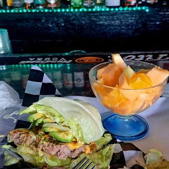 Marni's - Avocado, Jalapeño, Mushroom, Onion & Chees WRAP with Fresh Fruit!  Bomb!!! - Sports Bars Near Me - Seal Beach, California