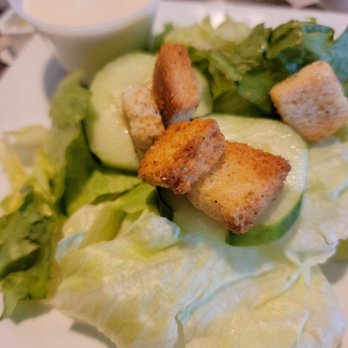 Cafora's Pizzeria-Restaurant - Side salad. I asked for only lettuce and cucumbers. It comes with other stuff too normally. - Pizza Near Me - Newfane, New York Cafora's Pizzeria-Restaurant - Side salad. I asked for only lettuce and cucumbers. It comes with other stuff too normally. - Pizza Near Me - Newfane, New York