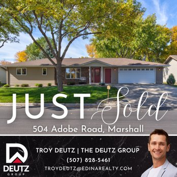 Troy Deutz Edina Realty - Congrats to both my buyer and sellers! - Real Estate Agents Near Me - Marshall, Minnesota Troy Deutz Edina Realty - Congrats to both my buyer and sellers! - Real Estate Agents Near Me - Marshall, Minnesota