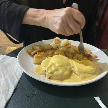 Green Valley Cafe - Classic Eggs Benedict with amazing red potatoes like you've never had before! - Breakfast & Brunch Near Me - Sanger, Texas