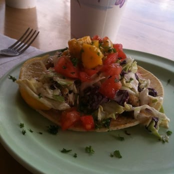 Coconuts Fish Cafe - Fish taco with mango salsa - yum!! - Seafood Near Me - Kihei, Hawaii
