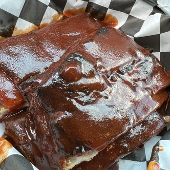 Maude's Alabama BBQ - Lovely ribs, falling off bone. Next time I will order dry, with sauce on the side. - Barbeque Near Me - Lapeer, Michigan