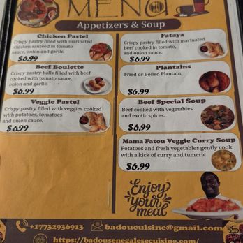 Badou Senegalese Cuisine - Menu aug 2026 - Senegalese Near Me - Chicago, Illinois