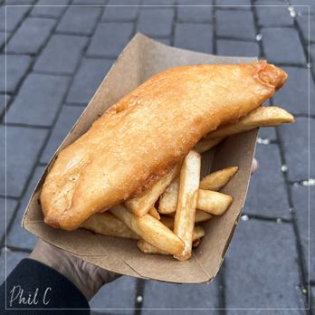 Yorkshire County Fish Shop - Beer-battered Fish and Chips $13.49 - British Near Me - Lake Buena Vista, Florida Yorkshire County Fish Shop - Beer-battered Fish and Chips $13.49 - British Near Me - Lake Buena Vista, Florida