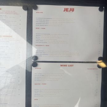 Jeju Kitchen - Drink menu, wine list - Korean Near Me - Carmel-by-the-Sea, California Jeju Kitchen - Drink menu, wine list - Korean Near Me - Carmel-by-the-Sea, California