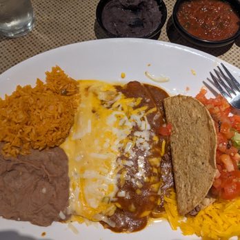 Salsa Tex Mex - The Daniel! Rice, beans, cheese taco, cheese enchilada and big taco! - Mexican Near Me - Allen, Texas