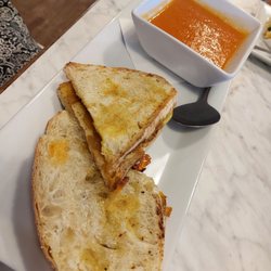 Granny's Fruit Stand - Grilled cheese with apple and sauteed onions, with tomato soup