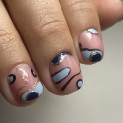 Russian manicure with art