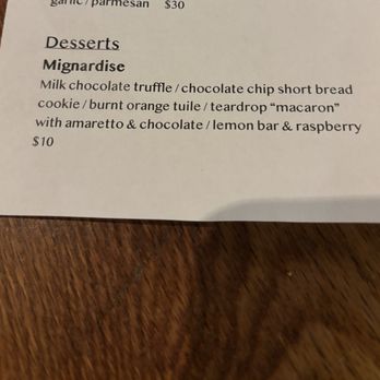 David's Restaurant - Description of the yummy dessert - New American Near Me - Portland, Maine