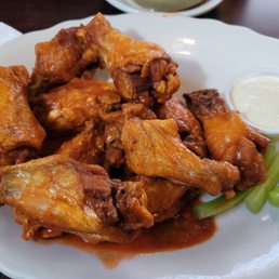 Frank's red hot sauce wings.
